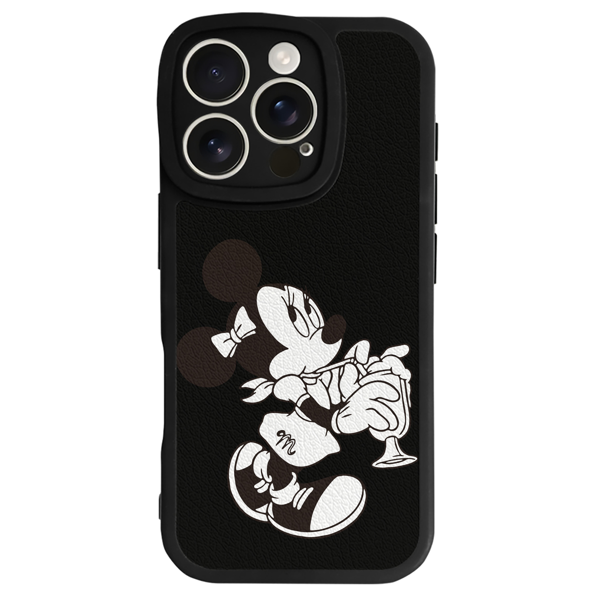（画像用） ミッキーマウス Mickey Mouse 【iPhone 16シリーズ対応】シリコンスマホケース（レザー調） 材質：シリコン